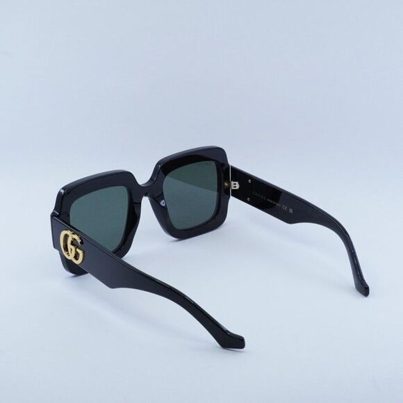 Gucci GG1547S 001 Sunglasses Black Square Frame, Grey Lenses main image 9